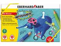 Eberhard Faber 518424 - TRI Winner Buntstifte, Box 24-teilig, zum Malen, Illustrieren