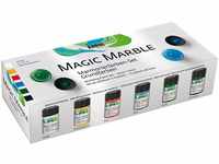 KREUL 73600 - Magic Marble Marmorierfarbe, Grundfarben Set, 6 x 20 ml Farbe in...