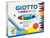 Giotto 4550 00 - Turbo Maxi Faserschreiber Kartonetui 24 sortierte Farben Multicolor