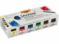 KREUL 90600 - Javana Stoffmalfarbe für helle Stoffe, Grundfarbenset, 6 x 20 ml Farbe
