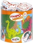Aladine 3085123 Stempelset Minos Dino, inkl. 10 Stempel und 1 Stempelkissen,