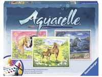 Ravensburger 29468 - Glückliche Pferde - Aquarelle Maxi, 30 x 24 cm