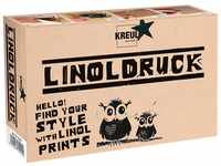 KREUL 15101 - Linoldruckfarben Set, 20 ml Linoldruckfarbe schwarz, 3...