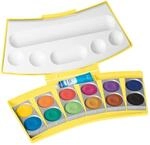 Pelikan 724575 - Deckfarbkasten ProColor, 12 Farben, inkl. 1 Tube Deckwei&szlig;, gelb