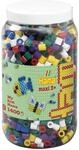 Hama Perlen 8540 B&uuml;gelperlen Dose mit ca. 1.400 Maxi Bastelperlen mit Durchmesser 10
