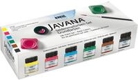 KREUL 81600 - Javana Seidenmalfarben, Set Grundfarben, 6 Farben im 20 ml Glas, 20 ml