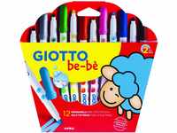 Giotto 4667 00 - Be-be Fasermaler, 12-er Etui, farbig sortiert