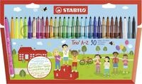 STABILO - Filzstift - Trio A-Z - 30er Pack - 30 Farben