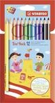 STABILO - Dreikant-Buntstift - Trio dick - 12er Pack und Spitzer