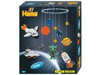 Hama Perlen 3231 Geschenk-Set Mobile Weltraumabenteuer mit ca. 2.500 bunten Midi