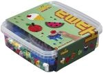 Hama Perlen 8740 B&uuml;gelperlen Box mit ca. 600 bunten Maxi Bastelperlen mit