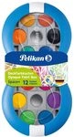 Pelikan Deckfarbkasten Space, 12 Farben + 1 Tube Deckwei&szlig;, Blau