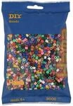 Hama Perlen 201-67 B&uuml;gelperlen Beutel mit ca. 3.000 bunten Midi Bastelperlen mit