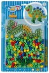 Hama Perlen 8909 Set Dinosaurier mit ca. 250 bunten Maxi B&uuml;gelperlen mit Durchmesser