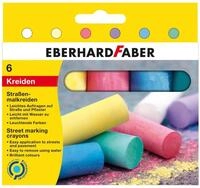 Eberhard Faber 526506 - Stra&szlig;enmalkreide rund, 6er Kartonetui, Normal, 6er Packung