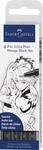 FABER-CASTELL 167132 - Tuschestift PITT artist pen -Manga Black Set- 4er Packung