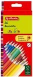 herlitz 24 Buntstifte, dreikant, lackiert, aus FSC Holz