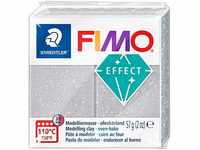 STAEDTLER 8020-812 - Fimo Effect Normalblock, 57 g, silber glitter