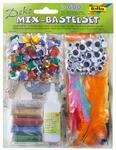 folia 12420 - Deko-Mix Bastelset, 600 Teile, sortiert, bestehend aus Schmucksteinen,