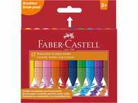 Faber-Castell 122540 - Radierbare Kreide Jumbo GRIP, 12er Kartonetui
