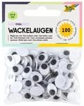 folia 751209 - Wackelaugen mit beweglicher Pupille, wei&szlig;, oval ca. 12 x 9 mm, 100