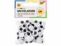 folia 750012 - Wackelaugen mit beweglicher Pupille, weiß, rund ca. 12 mm, 100...