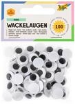 folia 750012 - Wackelaugen mit beweglicher Pupille, wei&szlig;, rund ca. 12 mm, 100 St&uuml;ck