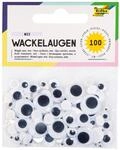 folia 7509 - Wackelaugen, mit beweglicher Pupille, 100 St&uuml;ck in 6 Gr&ouml;&szlig;en sortiert