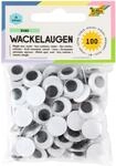 folia 750014 - Wackelaugen mit beweglicher Pupille, wei&szlig;, rund ca. 14 mm, 100 St&uuml;ck