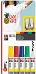 Marabu 0117000000080 - Textil Painter, Set Stoffmalstifte f&uuml;r helle Stoffe, auf