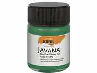 KREUL 91946 - Javana Stoffmalfarbe für helle Stoffe, 50 ml Glas in dunkelgrün,
