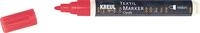 KREUL 92763 - Textil Marker Opak medium, Rot, mit Rundspitze, Strichst&auml;rke Circa 2