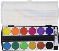 Geha 721217 Deckfarbkasten mit 12 Farben und Deckweiss, 1 St&uuml;ck, 12er