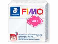 STAEDTLER ofenhärtende Modelliermasse FIMO soft, weiß, 57 g, weich und geschmeidig,