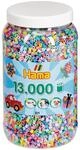 Hama Perlen 211-50 B&uuml;gelperlen-Dose mit ca. 13.000 Midi Bastelperlen mit Durchmesser