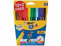 Bic Kids 888695 Fasermaler Visa, 12 Stück, 12-farbig sortiert