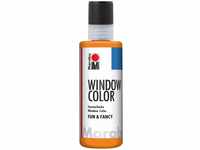 Marabu 04060004013 - Window Color fun & fancy, orange 80 ml, Fensterfarbe auf