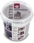 Rayher 34152000 Kreativ-Beton, Eimer 1 kg, silber, Bastelbeton zum Basteln,