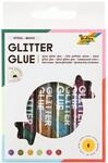 folia 575 - Glitter Glue Spiral Basic, Klebestifte mit Glitzer, 6er sortiert in...
