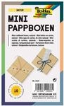 folia 3321 - Mini Geschenkboxen, Pappschachteln aus Karton, eckig, natur, 10 St&uuml;ck,