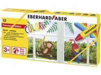 Eberhard Faber 524112 - Mini Kids Club, Wachsmalkreide für Fenster, 12 Stück...
