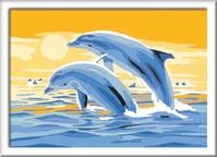 Ravensburger CreArt 28017 - Freunde des Meeres - Malen nach Zahlen Delfine f&uuml;r
