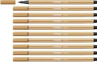 STABILO - Premium-Filzstift - Pen 68-10er Pack - ocker dunkel