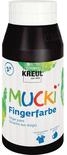 KREUL 23212 - Mucki leuchtkr&auml;ftige Fingerfarbe, 750 ml in schwarz, auf Wasserbasis,