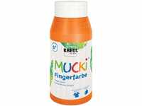 KREUL 23203 - Mucki leuchtkräftige Fingerfarbe, 750 ml in orange, auf Wasserbasis,