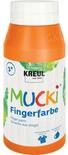 KREUL 23203 - Mucki leuchtkr&auml;ftige Fingerfarbe, 750 ml in orange, auf Wasserbasis,