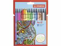 Premium-Filzstift - STABILO Pen 68 - 18er Pack - mit 18 verschiedenen Farben