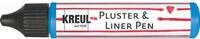 KREUL 49812 - Pluster und Liner Pen blau, 29 ml, Plusterfarbe zum Dekorieren und