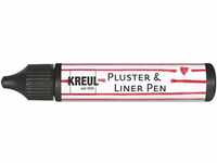 KREUL 49819 - Pluster und Liner Pen schwarz, 29 ml, Plusterfarbe zum Dekorieren...