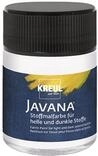 KREUL 91953 - Javana Stoffmalfarbe f&uuml;r helle und dunkle Stoffe, 50 ml Glas wei&szlig;,